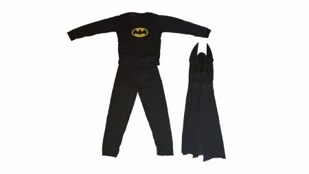 Set costum clasic Batman IdeallStore®, 7-9 ani, 120-130 cm, negru