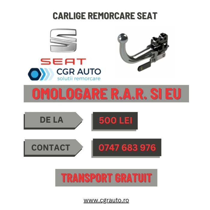 Carlige remorcare SEAT omologate, premium