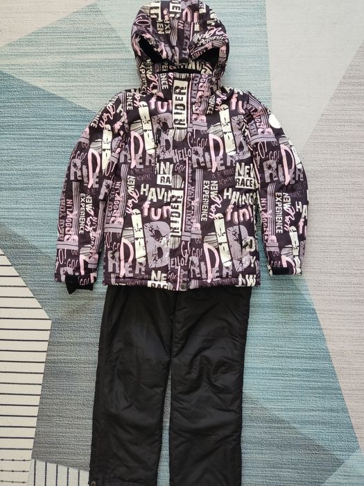 Зимняя куртка и комбинезон для девочки на 9-11 лет