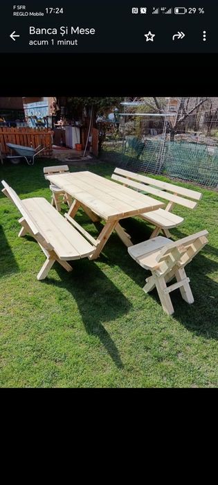 Mese, bănci, spatii de joacă