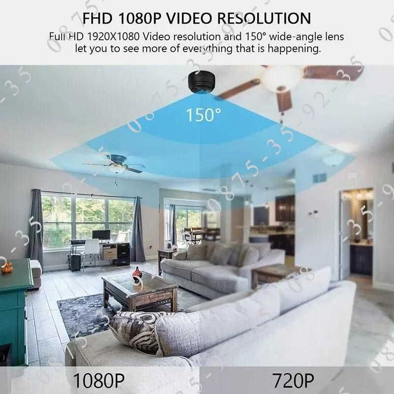 V380 Pro Мини WIFI IP скрита шпионска охранителна камера. mini Бебефон