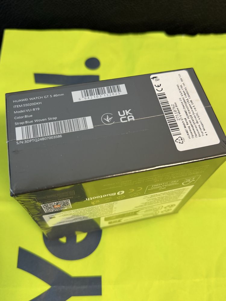 ЗАПЕЧАТАН 46mm Huawei Watch GT 5 Yettel Гаранция 2027 г. Blue gt5