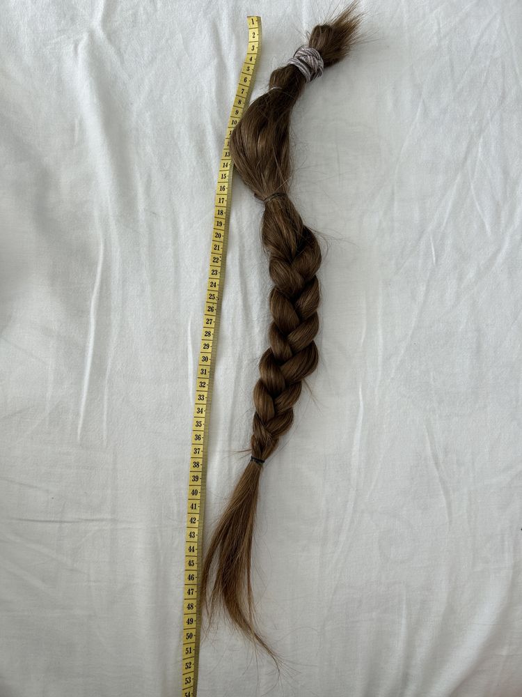Par NATURAL nevopsit 48 cm(impletit), ne intins cu placa(virgin)