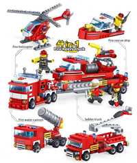 Statie Pompieri Set 348 piese de construit tip Lego