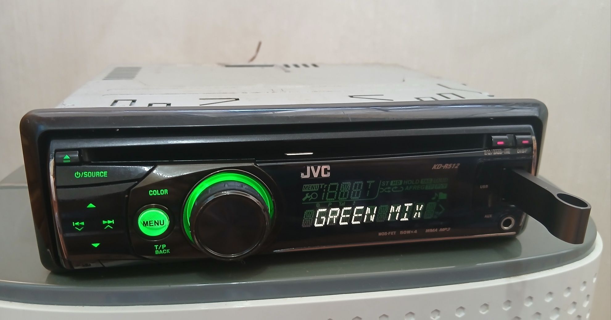 CD USB JVC радио за кола флашка диск аукс 4x50W
