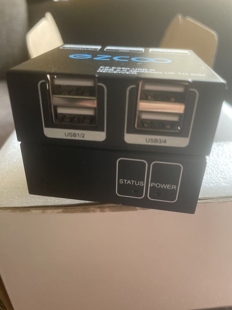 EZCOO USB 2.0 Extender 50m USB Hub Via Ethernet Cat5e/Cat6