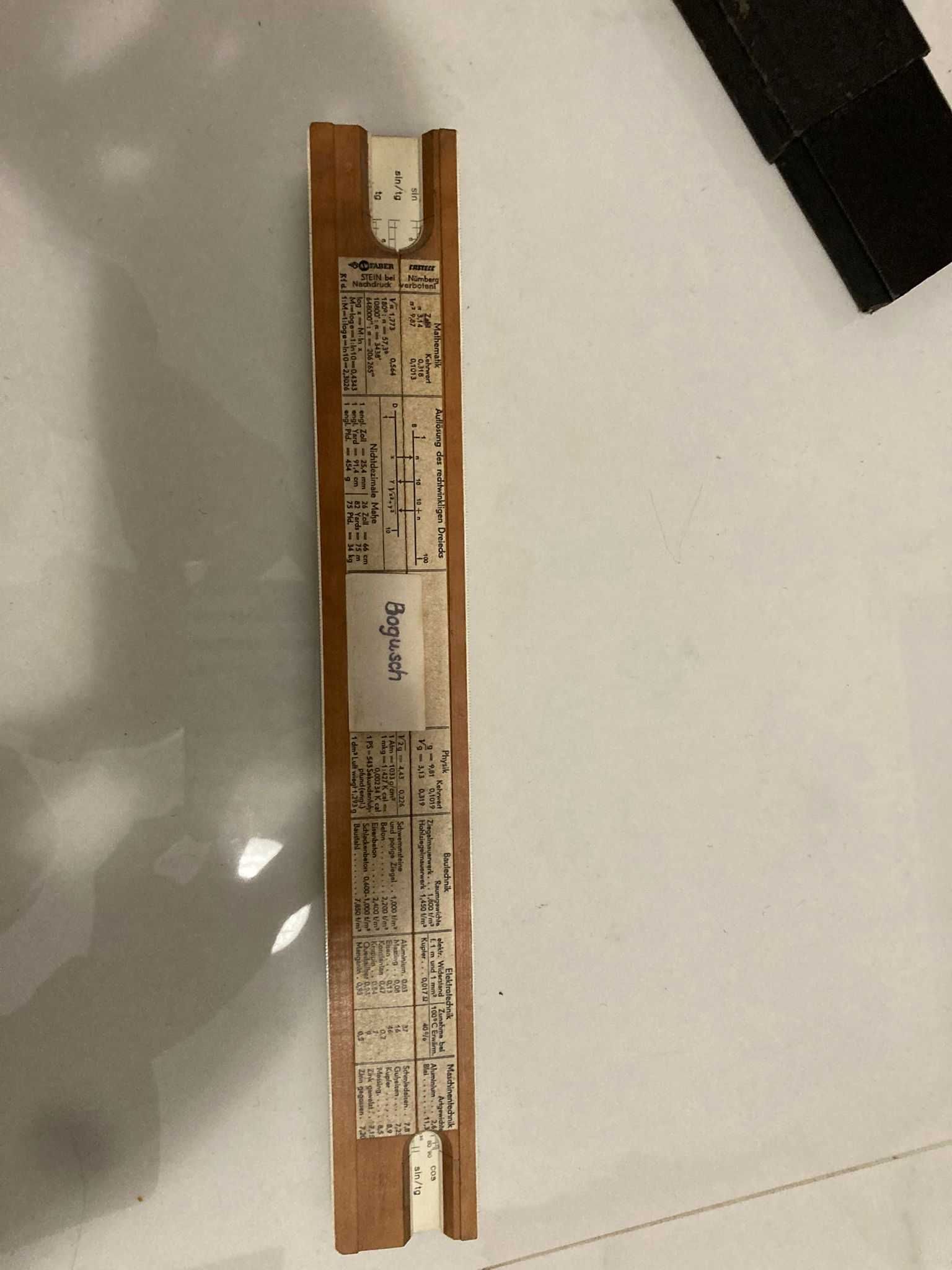 rigla de calcul Faber Castell  rara tehnica matematica de calcul WWII