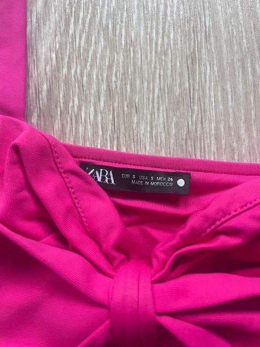 Розово боди с панделки  Zara
