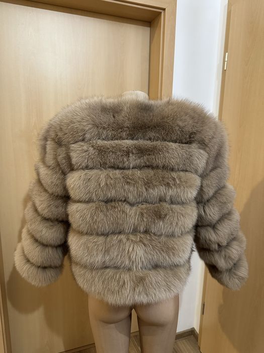 Blana naturala vulpe marimea S , blana naturala 2 in 1 vesta