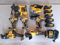 Комплект DEWALT 18v от 7 машини + зарядно +  батерии