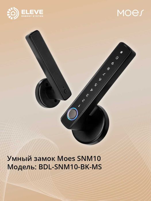 Умный замок Moes SNM10 I BDL-SNM10-BK-MS