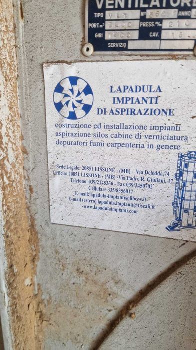 Ventilator pentru aspiratie rumegus