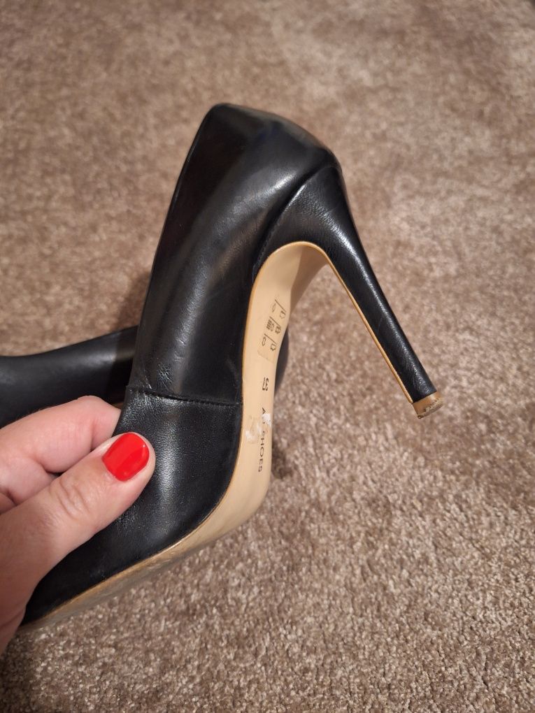 Pantofi stiletto Anna Cori, mărime 37, negru