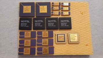 Lot procesor antichitate foita pin aur IBM Intel 386 486 586 integrate