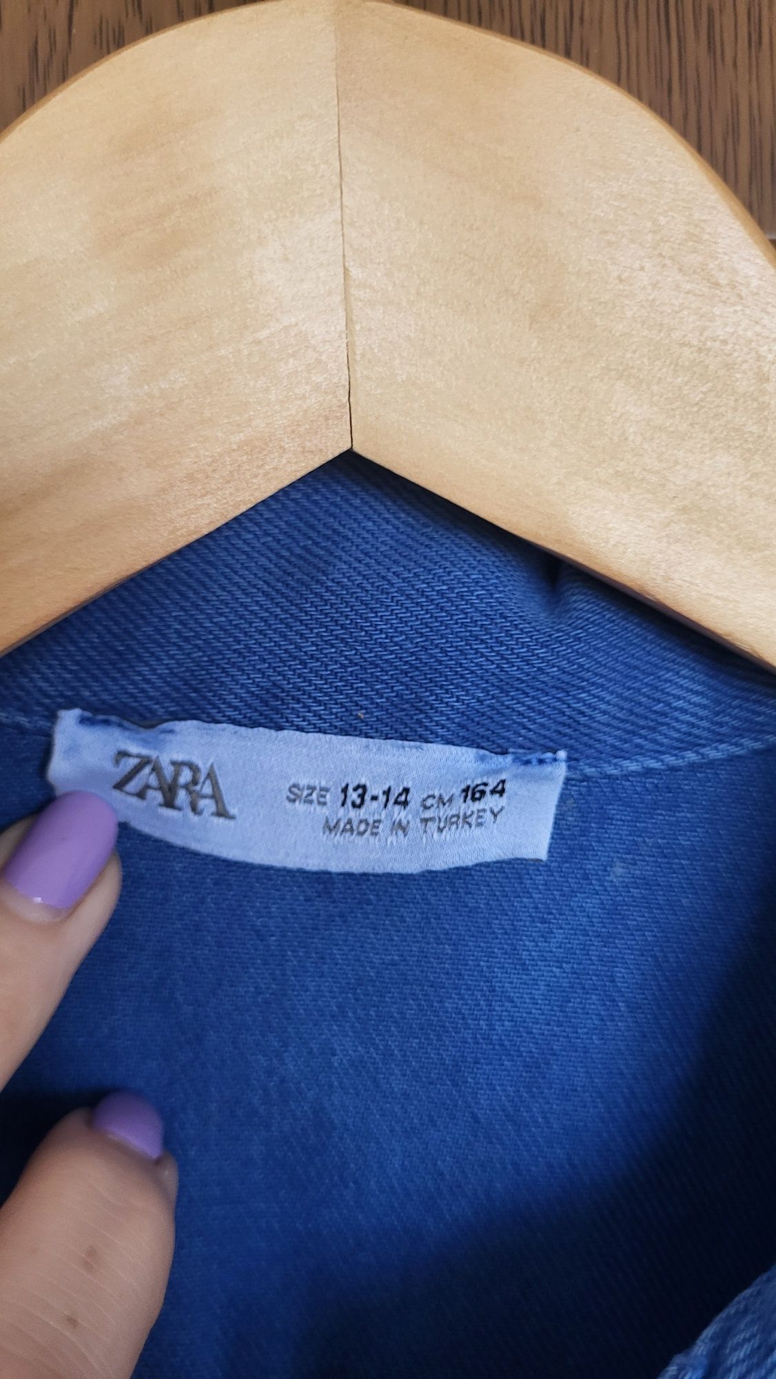 Дънкова риза Zara, 164 размер, S