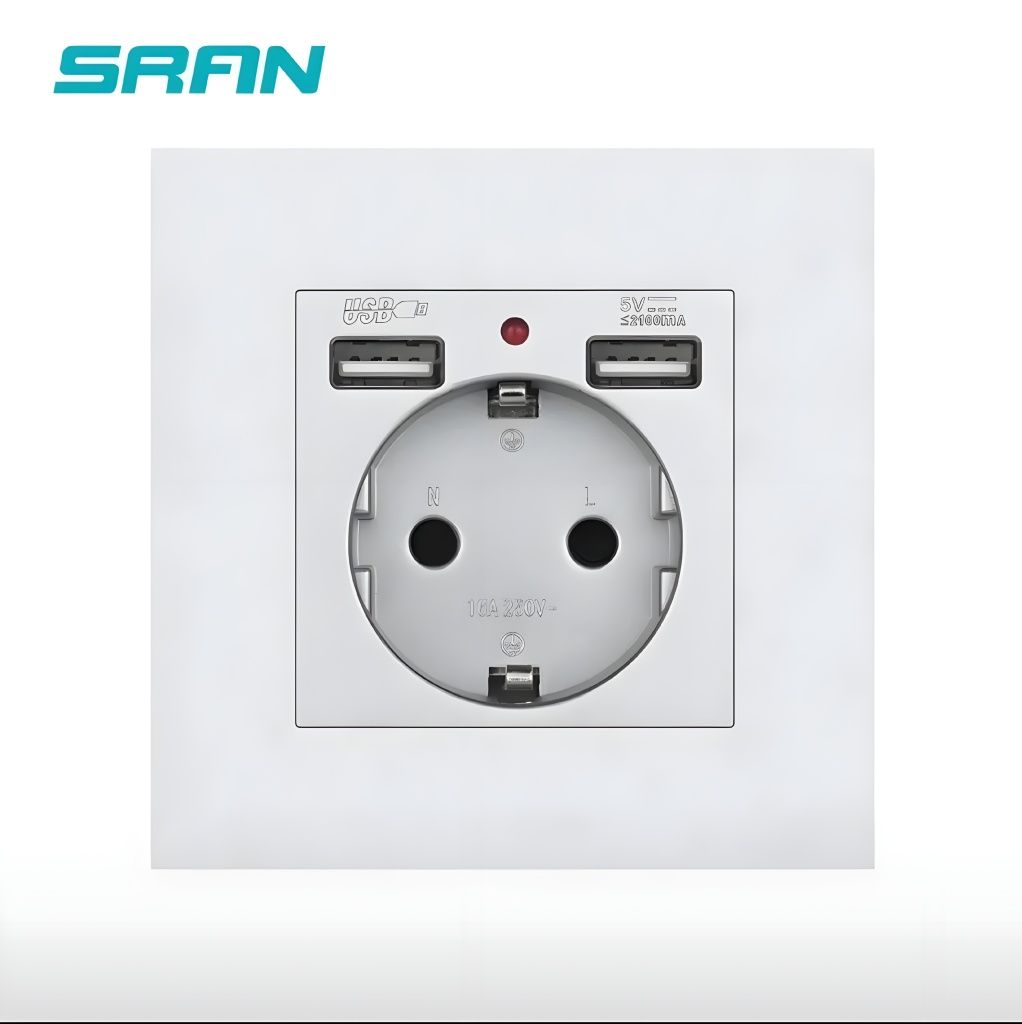 Розетка SRAN EU с USB портом