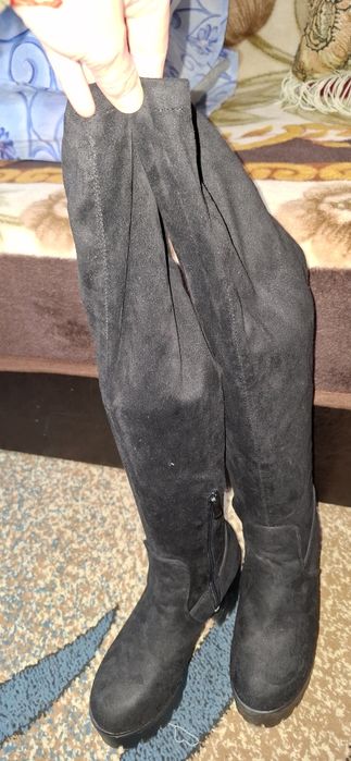 Cizme peste genunchi cu toc