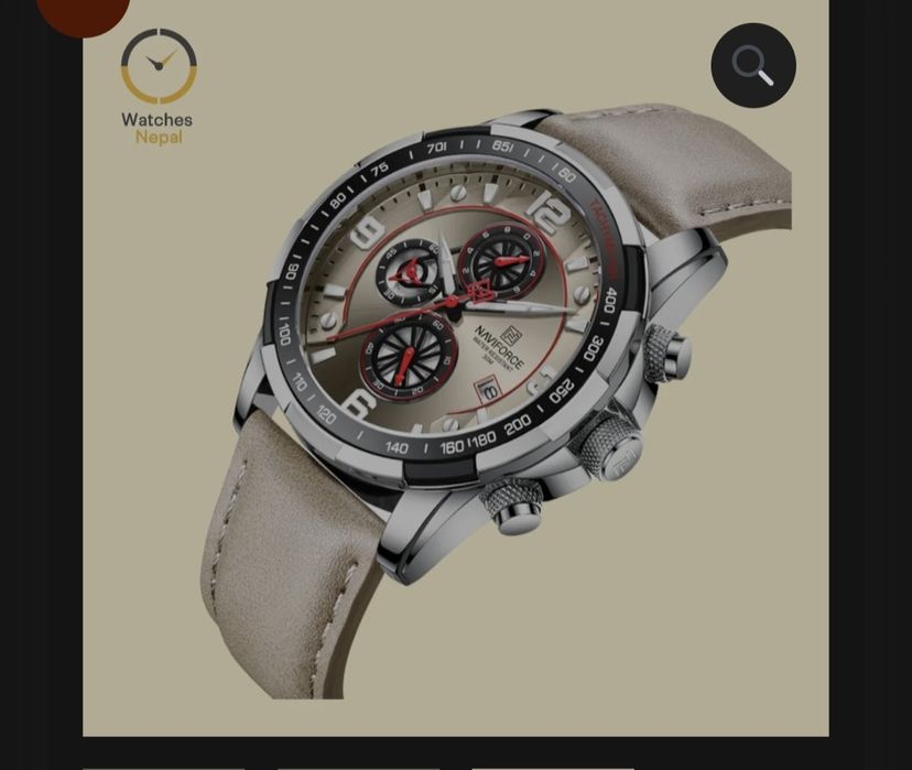 Ceas Naviforce NF8020 L.Ceas bărbătesc cu conograf curea din piele