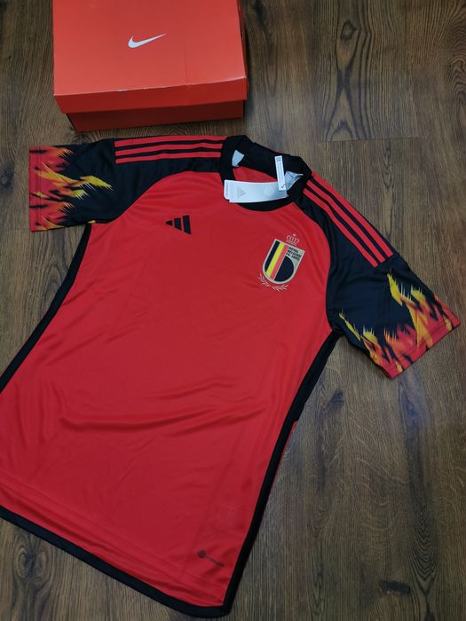 Tricou fotbal Adidas Belgia marimea M barbati rosu
