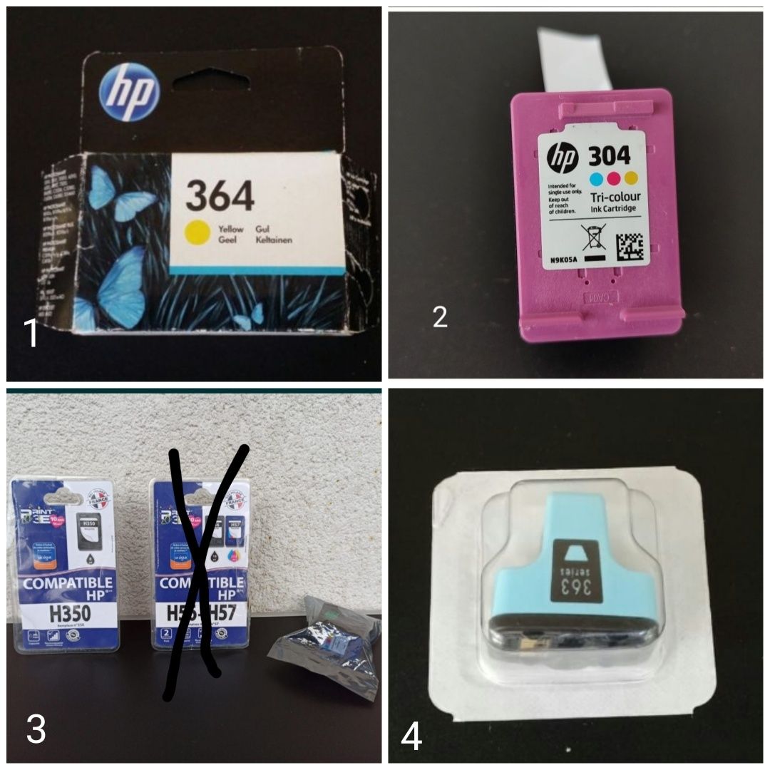 cartus hp 304 364 363 28 350 imprimanta color yellow cyan black