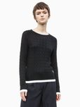 Calvin Klein Jeans CABLE SWEATER - Jumper - black