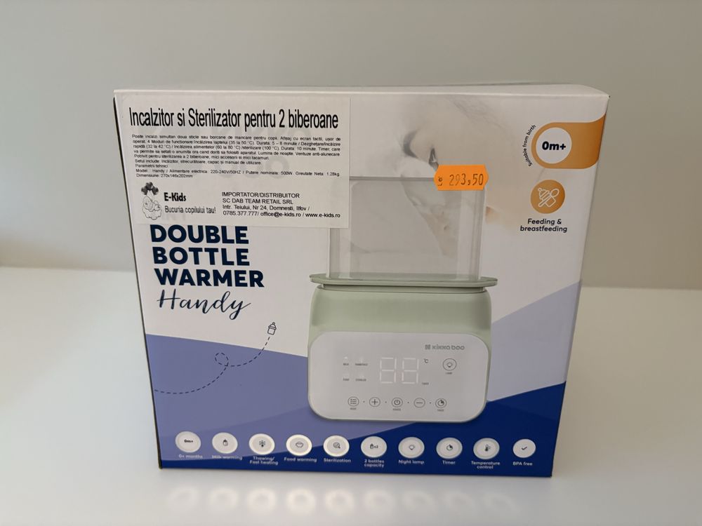 Sterilizator/incalzitor dublu biberoane Kikka Boo