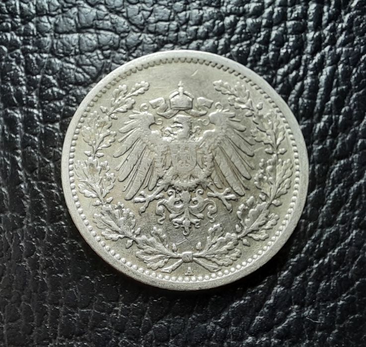 Стара сребърна монета 1/2 марка 1906 г.буква А- Германия- перфектна