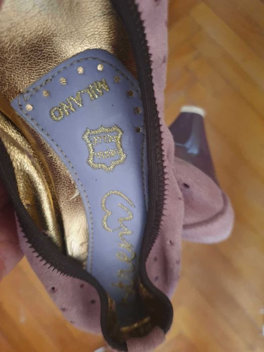 Papuci piele naturala platforma ortopedica lemn usor 36-37, s.a.