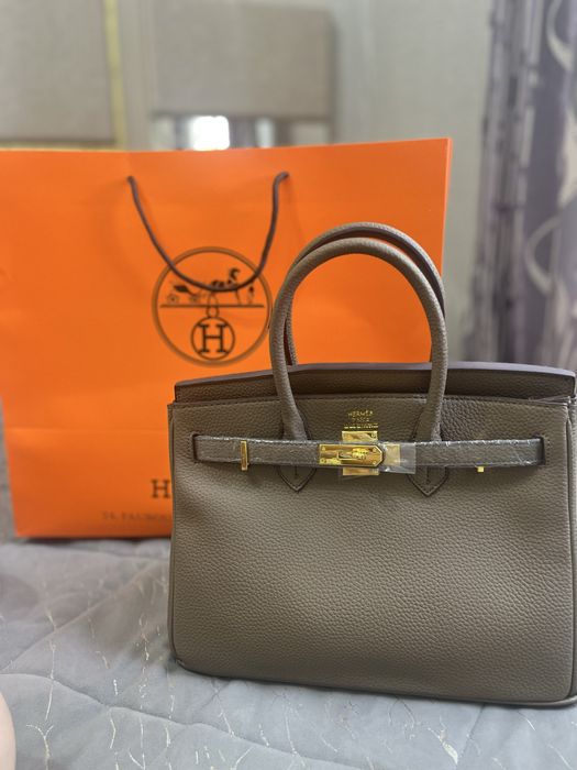 Сумка Hermes 30 см коричневый