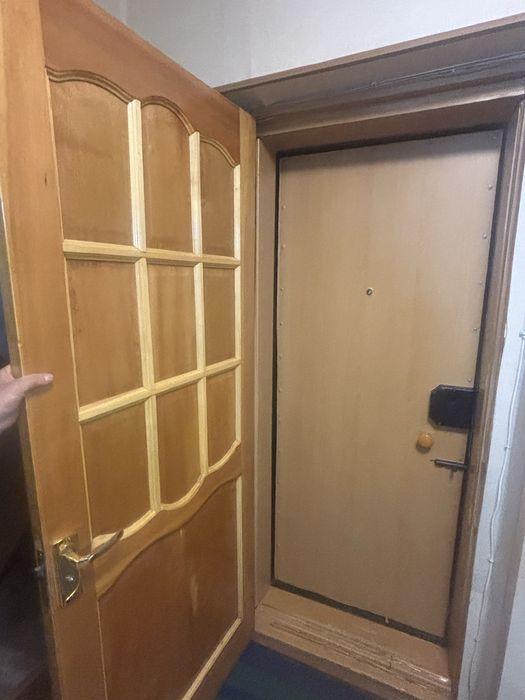 Входные двери железная и деревянная