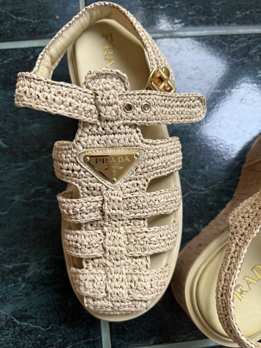 Плетени сандали Pr*da