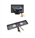 Set - Suport numar inmatriculare cu camera video marsarier si monitor