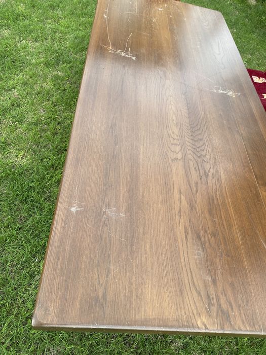 Френска трапезна маса от масивен дъб 210/90/ 74 + 4 стола