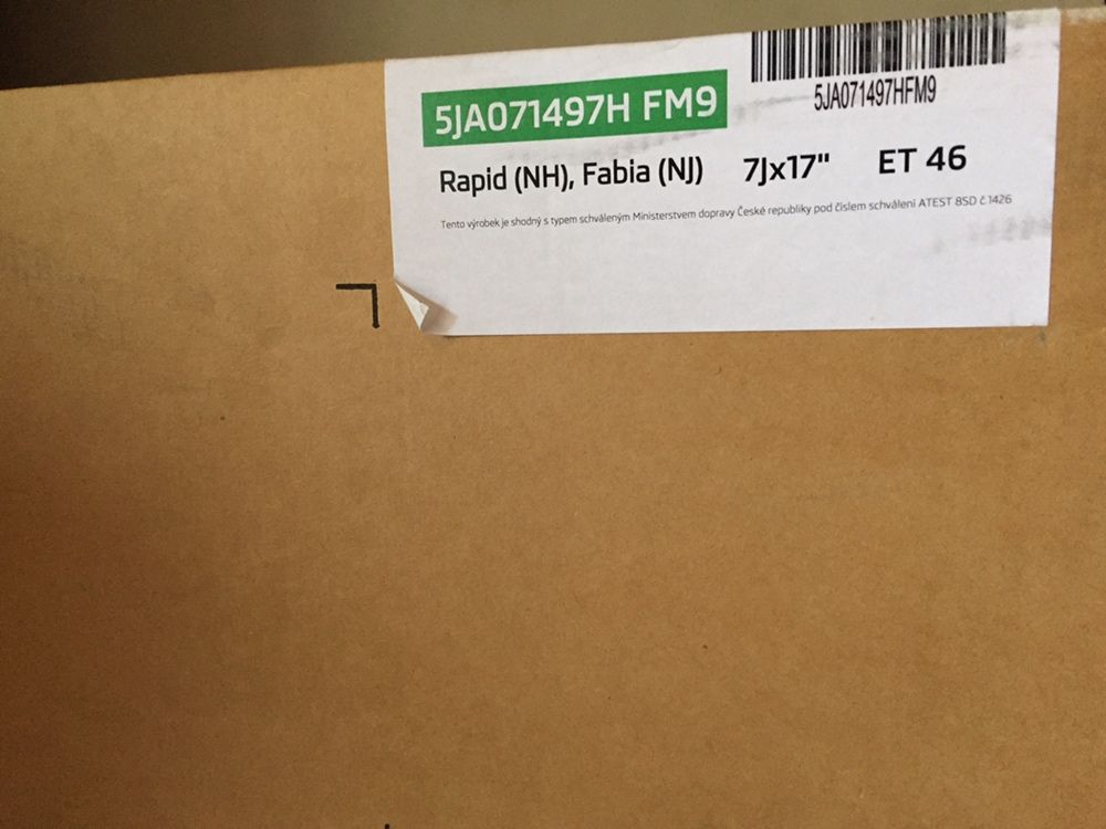 Оригинални джанти Skoda Fabia Rapid 17" 5x100