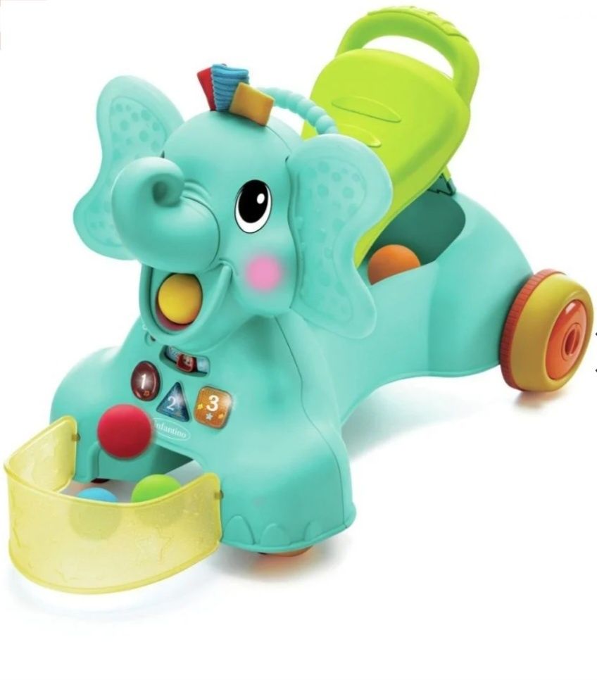 Masina fără pedale pentru copii, elefant 3 în 1