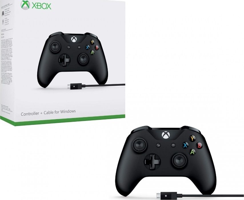 Gamepad Microsoft Xbox One Wireless Controller Black cablu USB nou