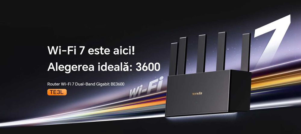 Router Wireless Gigabit Wi-Fi 7 TENDA BE3600 Nou Sigilat Garantie 3ani