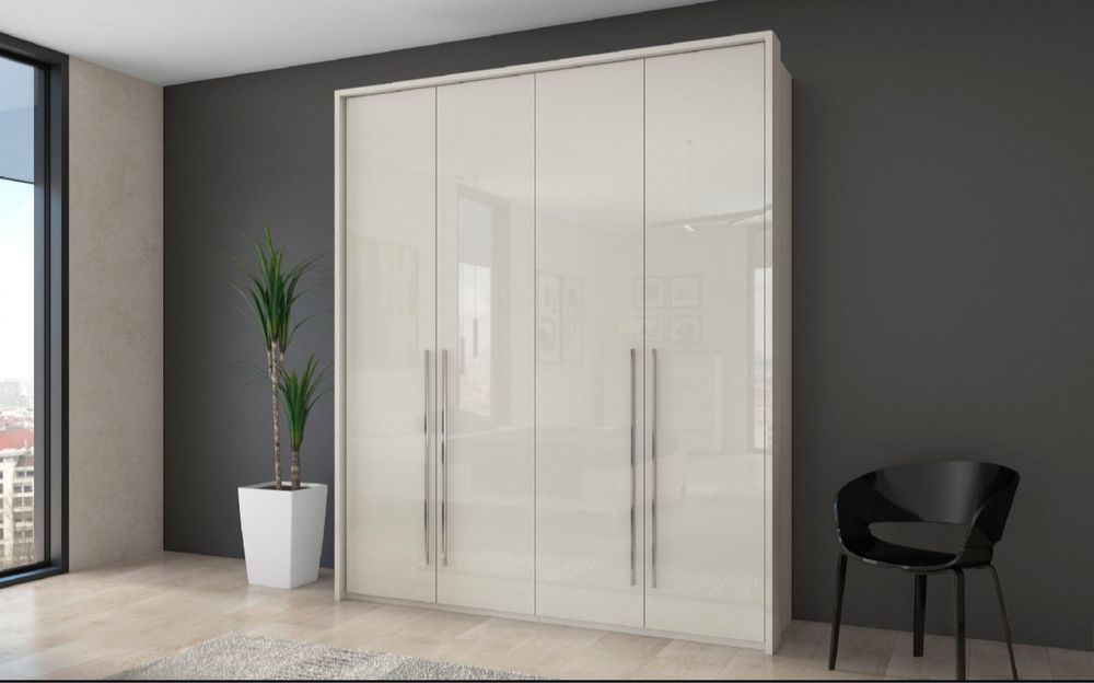 Dulap cu patru usi Piano iluminare LED , 187 cm