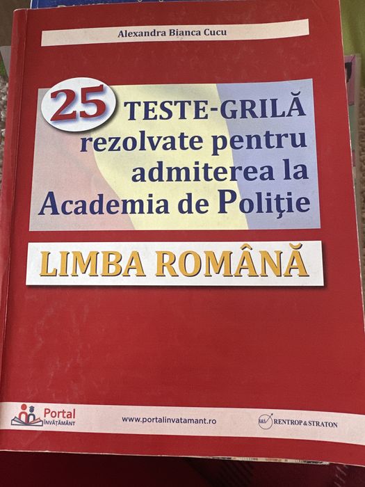 Vând cărți pentru Admiterea la Academia de Poliție-noi nouțe