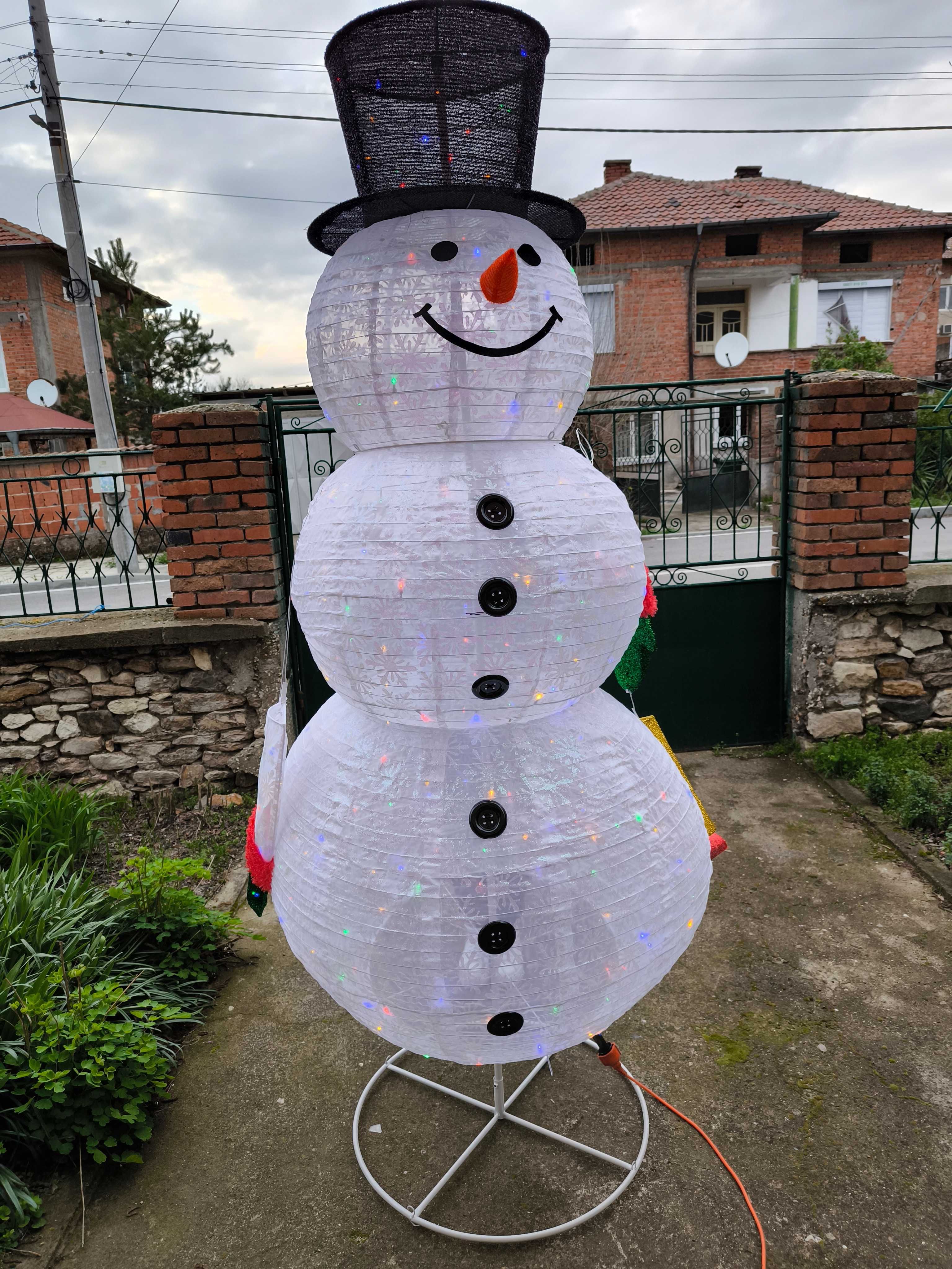LED Дядо Коледа – коледна декорация с LED, IP44, Дистанционно 240CM