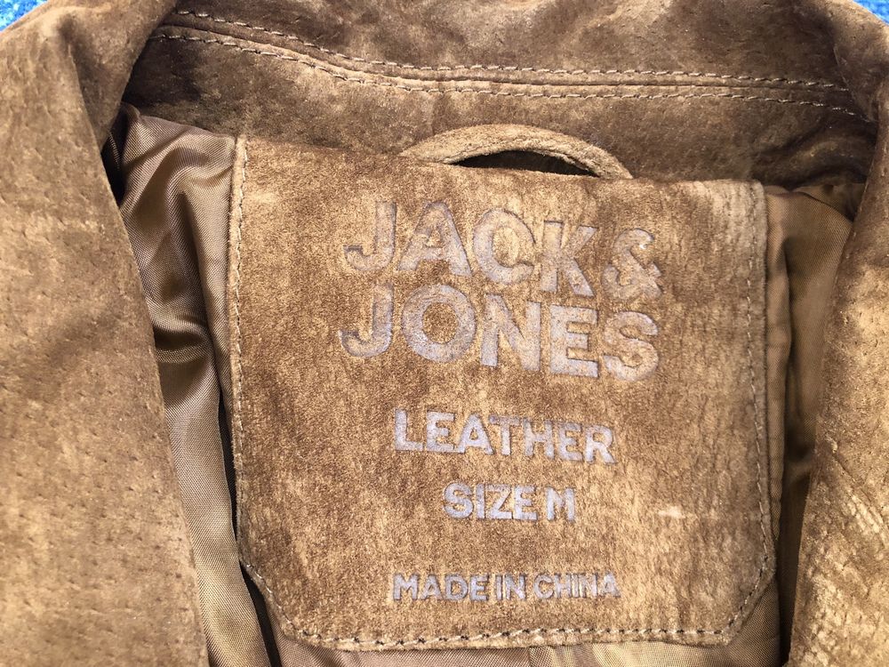 Jack & Jones Biker Suede Jacket мъжко кожено яке/естествен велур - М