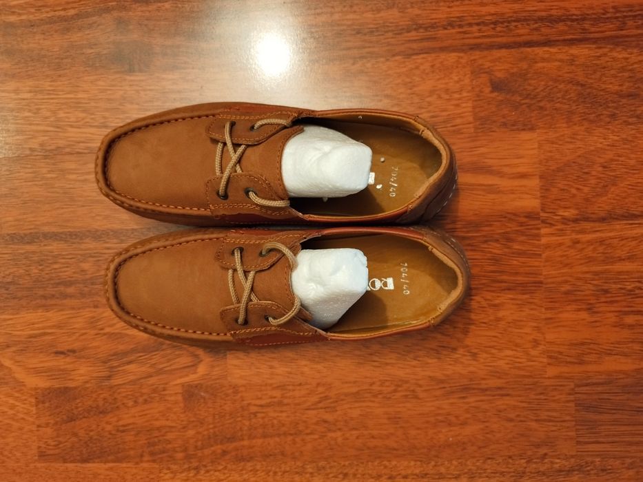 Mocasini din piele maro