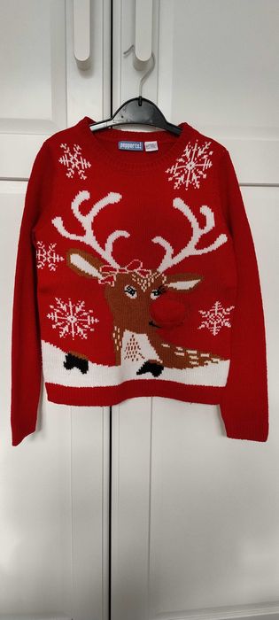 Детски коледен пуловер, размер 122-128 см