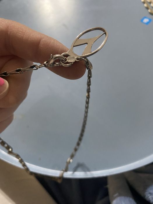 Lantisor placat aur alb cu macaj