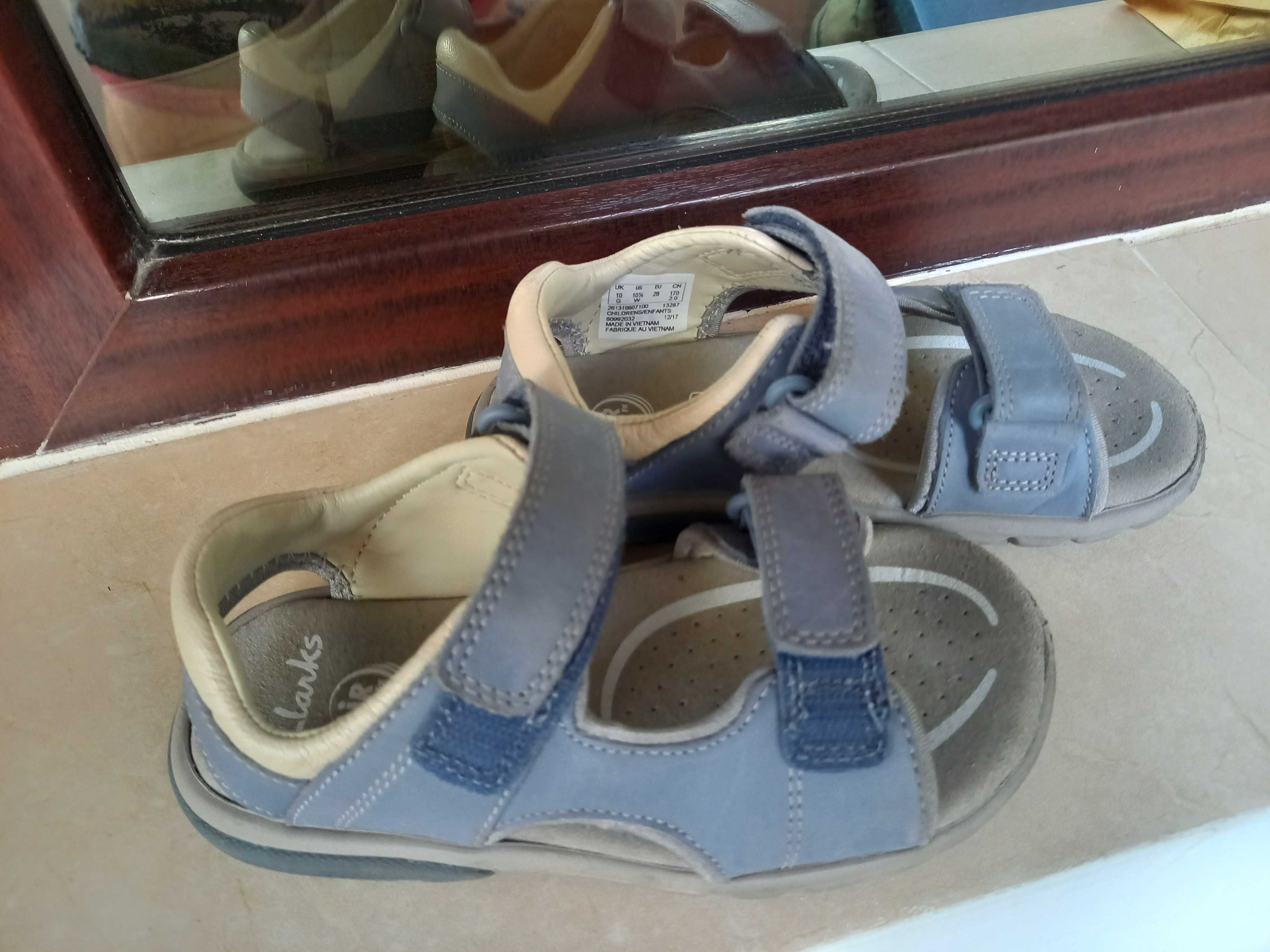 Sandale de piele cu velcro Clarks Rocco Wave mar. 28