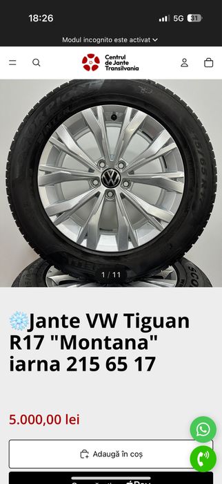 Jante oem 5x112 VW Tiguan 2019