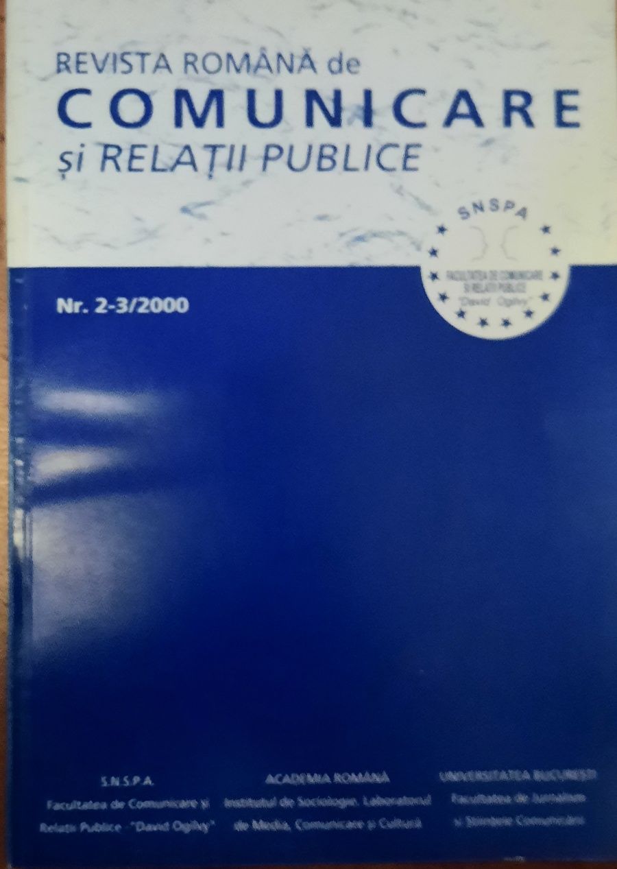 Revista Romana de Comunicare si Relatii Publice nr 2-3/2000