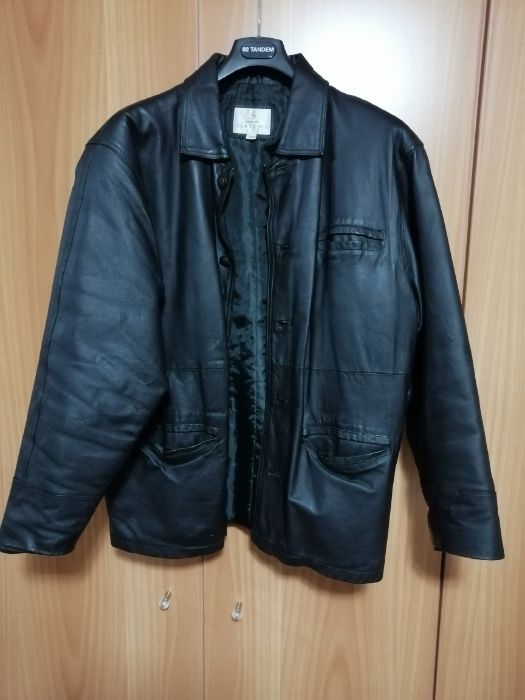 НАМАЛЕНИЕ 50% Кожено яке от естествена кожа. 52 L Черно.