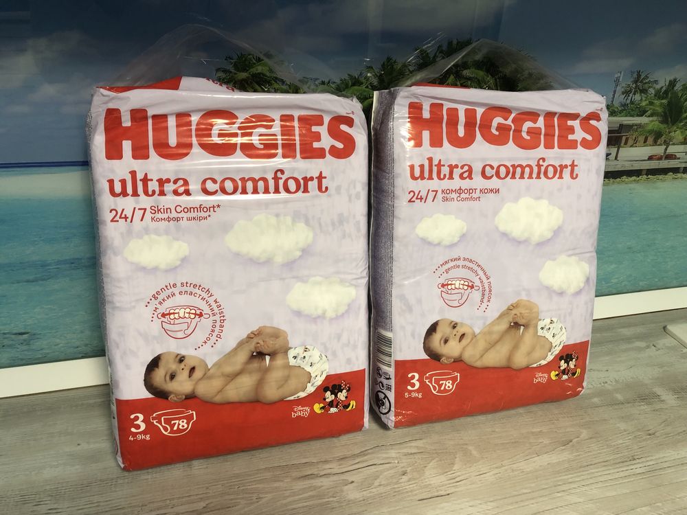 Scutece Huggies, Ultra Comfort Mega, Nr 3, 5-9 kg, 78 buc