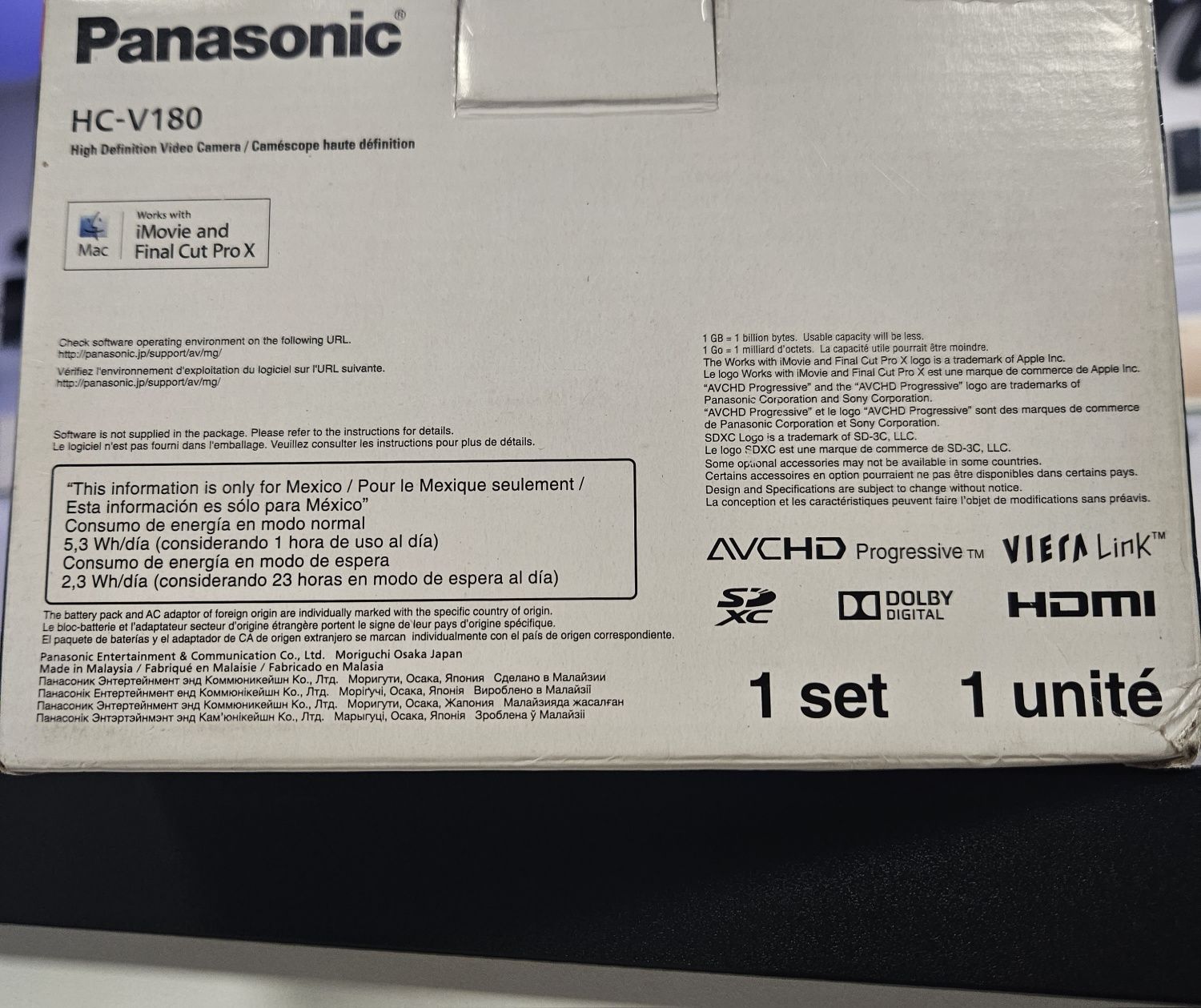 Panasonic HC-V180EG-K / sigilat / Delux Area GSM